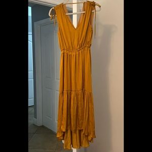 Banana Republic Mustard Silk Dress